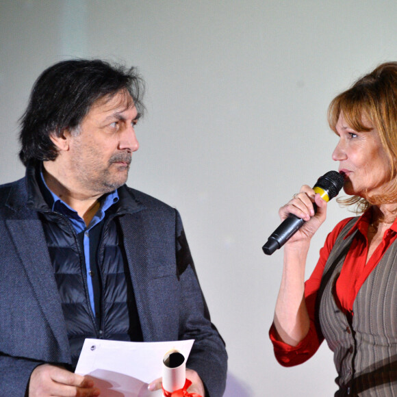 Serge Riaboukine et Clémentine Célarié - Cérémonie de clôture du festival documentaires 2 Valenciennes et ouverture du Festival fictions 2 Valenciennes le 21 mars 2018. © Veeren/Bestimage