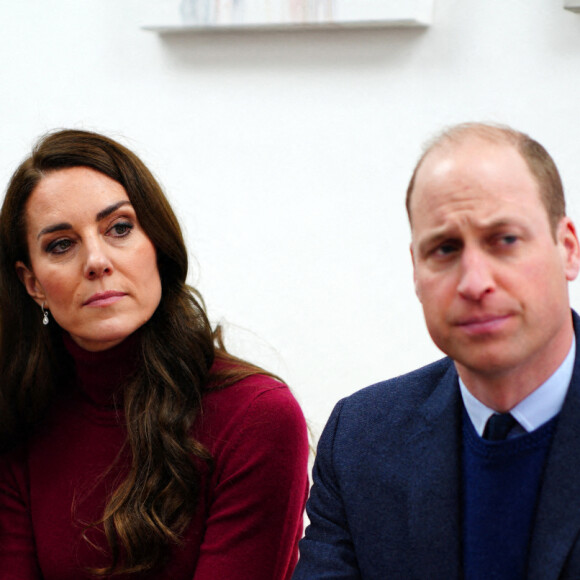 Le prince William, prince de Galles, et Catherine (Kate) Middleton, princesse de Galles, lors d'une visite au centre social de Dracaena à Cornwall, pour en savoir plus sur la grande variété de soutien et de services que l'organisation offre à la population locale, avec une mission de construire une société saine, heureuse et solidaire le jeudi 9 février 2023. 