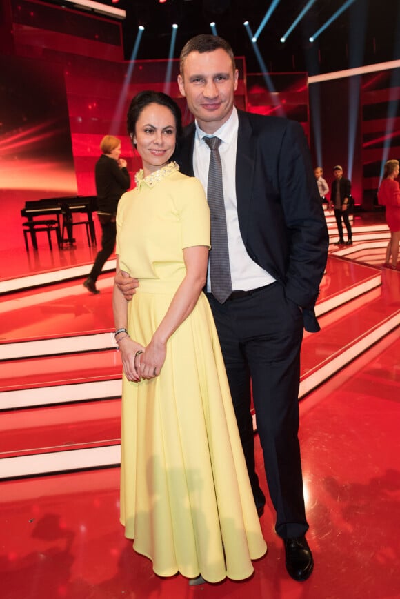 Vitali Klitschko et sa femme Natalia - Photocall de la soirée de Gala "Ein Herz fur Kinder" à Berlin le 3 décembre 2016