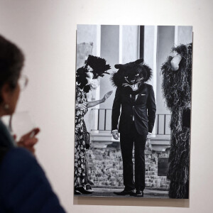 Exclusif -  Illustration - Vernissage de l'exposition "Regards Vénitiens" de l'artiste photographe Nikos Aliagas au Palazzo Vendramin Grimani. Venise, le 3 Février 2023. © Dominique Jacovides / Bestimage