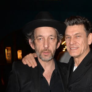 Arthur H (Arthur Higelin) et Marc Lavoine à la générale de presse du spectacle musicale "Les Souliers Rouges" aux Folies Bergères à Paris, le 4 février 2020. © Veeren/Bestimage