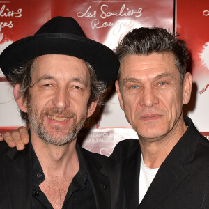 Arthur H (Arthur Higelin) et Marc Lavoine - Générale de presse du spectacle musicale "Les Souliers Rouges" aux Folies Bergères à Paris, le 4 février 2020. © Veeren/Bestimage