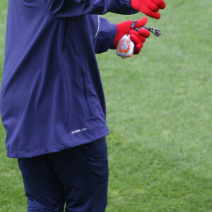Claude Makelele - Entrainement du PSG avant le match Bordeaux -PSG, au Camp des Loges à Saint Germain-En Laye. Le 12 Septembre 2013.
