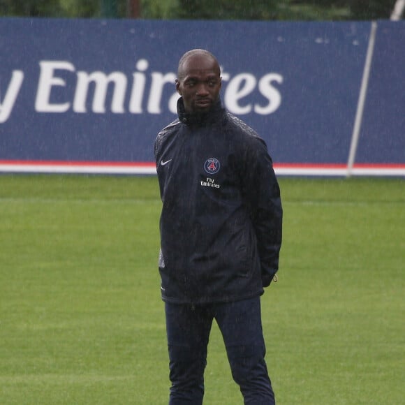 Claude Makelele - Entrainement du Psg avant le match Montpellier-Psg a Clairefontaine, France le 07 Aout 2013.