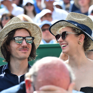 Jazmin Grace Grimaldi ( la fille du prince Albert II de Monaco) et son compagnon Ian Mellencamp assistent au Rolex Monte Carlo Masters 2018 de tennis, au Monte Carlo Country Club à Roquebrune Cap Martin le 18 avril 2018. © Bruno Bebert / Bestimage 