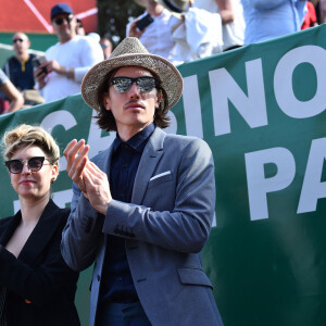 Jazmin Grace Grimaldi ( la fille du prince Albert II de Monaco) et son compagnon Ian Mellencamp assistent au Rolex Monte Carlo Masters 2018 de tennis, au Monte Carlo Country Club à Roquebrune Cap Martin le 18 avril 2018. © Bruno Bebert / Bestimage 