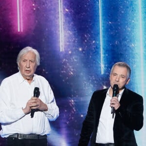 Exclusif - Jacques Boudet, Bruno Putzulu - Surprises - Enregistrement de l'émission "La boîte à secrets 15", au Studio 128 à Saint Denis, présentée par F.Bollaert et diffusée le 17 février 2023 sur France 3 © Christophe Clovis / Bestimage