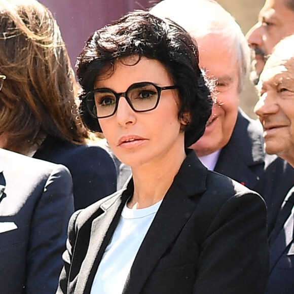 L'ex-Garde des Sceaux a à coeur de transmettre l'importance de la famille à sa fille unique désormais. 
Exclusif - Rachida Dati, Roselyne Bachelot, Ernest-Antoine Seillière - Obsèques de Michel David-Weill en l'église Saint Germain des Prés à Paris le 23 juin 2022. 