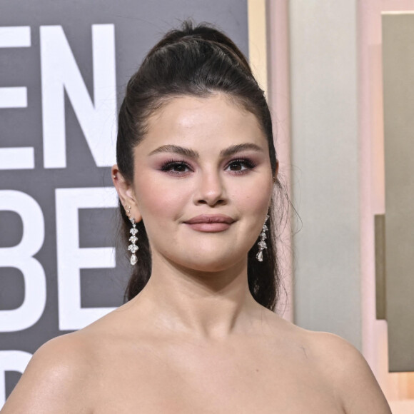 Selena Gomez au photocall de la 80ème cérémonie des Golden Globes, au "Beverly Hilton" à Los Angeles, le 10 janvier 2023. HFPA via The Grosby Group / Bestimage 