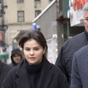 Selena Gomez sur le tournage de la série "Only Murderers in the Building" à New York. Le 26 janvier 2023 