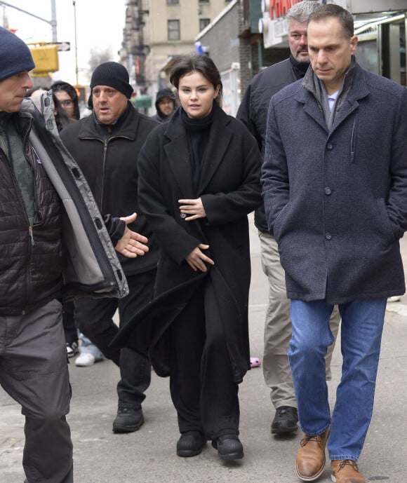 Selena Gomez sur le tournage de la série "Only Murderers in the Building" à New York. Le 26 janvier 2023 