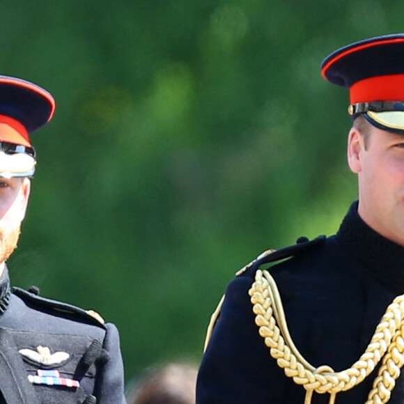 Les princes Harry et William arrivent à la chapelle St. George au château de Windsor - Mariage du prince Harry et de Meghan Markle au château de Windsor, Royaume Uni, le 19 mai 2018. 