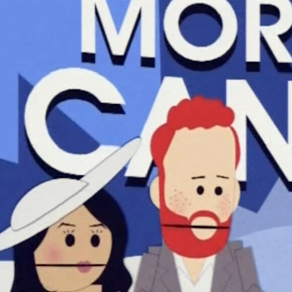 Capture d'écran d'un épisode de South Park parodie Meghan Markle et le prince Harry dans le dernier épisode "The Worldwide Privacy Tour". © Comedy Central/JLPPA/Bestimage 