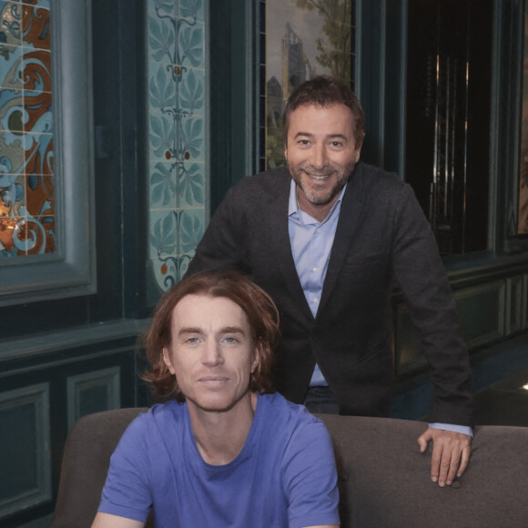 Exclusif - Ben Mazué, Bernard Montiel - Enregistrement de l'émission "Olympiascope", présentée par B.Montiel, et diffusée le 21 février sur Olympia TV, une chaîne du groupe Canal+ et en replay sur myCANAL, à Paris, France, le 5 janvier 2023. © Jack Tribeca/Bestimage 