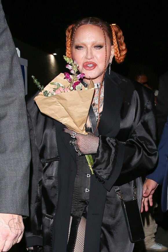 Exclusif - Madonna à l'after-party au club "Delilah" lors de la 65ème édition de la cérémonie des "Grammy Awards" à Los Angeles, le 5 février 2023. 