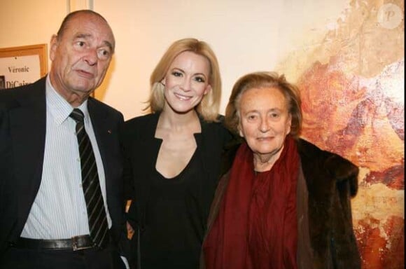 Veronic Dicaire, Jacques Chirac et Bernadette Chirac à la Gaîté Montparnasse