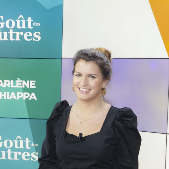 Exclusif - Marlène Schiappa - Marlène Schiappa est l'invitée de V.Bénaïm dans son émission Le Gout des Autres, enregistrée le 16/02/2023 et diffusée le 05/03/2023 sur I24 News - Paris le 16/02/2023 - © Jack Tribeca / Bestimage 