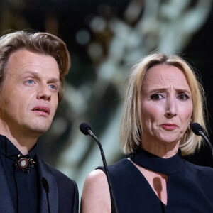 Alex Lutz, Audrey Lamy (robe et bijoux Dior) - 48ème cérémonie des César à l'Olympia à Paris le 24 février 2023 © Borde / Jacovides / Bestimage 