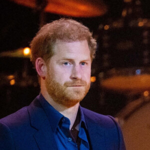 Le prince Harry, duc de Sussex, lors de la cérémonie de clôture des Invictus Games 2020 à La Haye, Pays-Bas, le 22 avril 2022. 