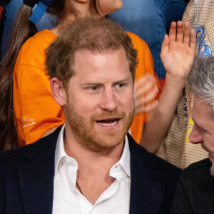 Le prince Harry, duc de Sussex, assiste à la dynamophilie lors de la 5ème édition des Jeux Invictus 2020 au Zuiderpark à La Haye, Pays-Bas, le 21 avril 2022. 