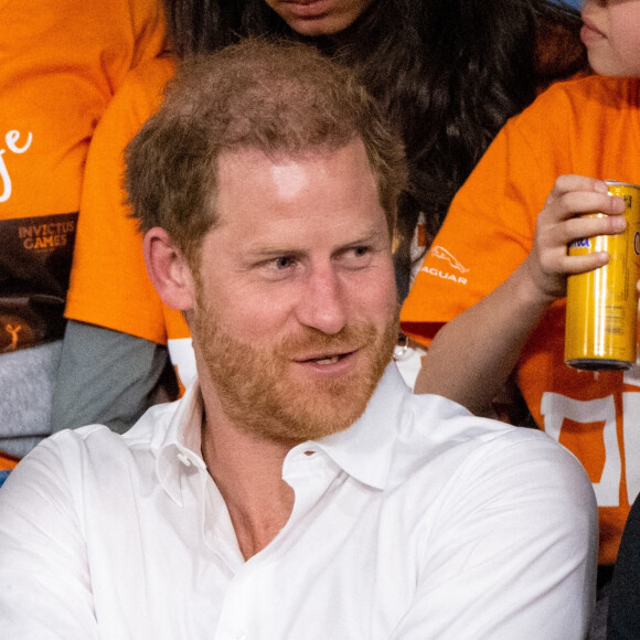 Le prince Harry, duc de Sussex, assiste à la dynamophilie lors de la 5ème édition des Jeux Invictus 2020 au Zuiderpark à La Haye, Pays-Bas, le 21 avril 2022. 