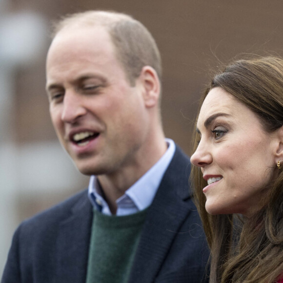 Le prince William, prince de Galles, et Catherine (Kate) Middleton, princesse de Galles, à leur arrivée au Windsor Foodshare à Windsor. Le 26 janvier 2023 