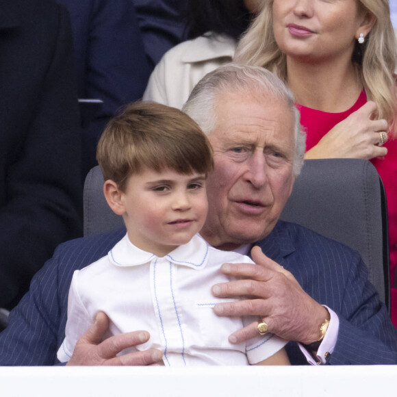 Le prince Charles, prince de Galles, Le prince Louis de Cambridge - Jubilé de platine de la reine Elisabeth II d'Angleterre à Bukingham Palace à Londres, le 5 juin 2022. 