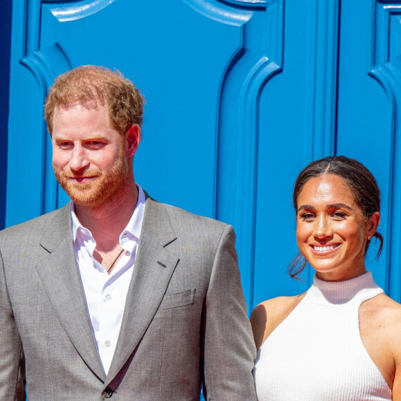 Le prince Harry, duc de Sussex et Meghan Markle, duchesse de Sussex, arrivent à l'hôtel de ville pour l'événement Invictus Games Dusseldorf 2023 One Year to Go, à Düsseldorf, Allemagne, le 6 septembre 2022. 