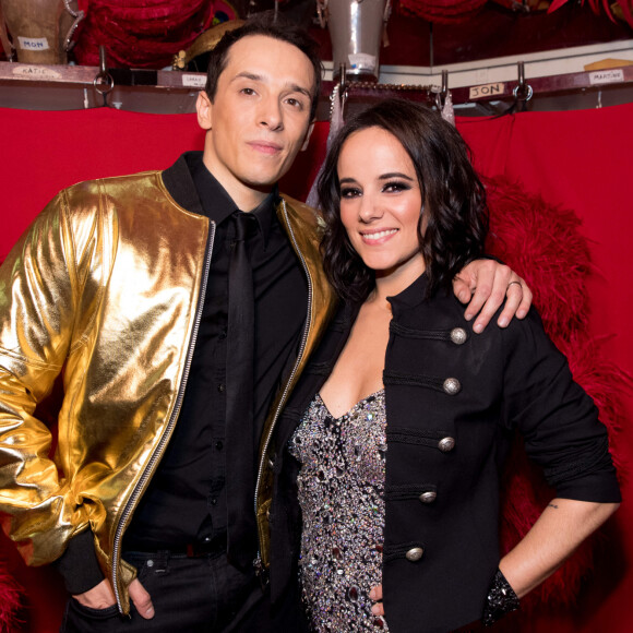 Exclusif - Grégoire Lyonnet et sa femme Alizée - Backstage de l'émission "Tous au Moulin Rouge pour le sidaction" au Moulin Rouge à Paris le 20 mars 2017. L'émission sera diffusée sur France 2 le samedi 25 mars à 21h00. © Cyril Moreau - Dominique Jacovides / Bestimage 