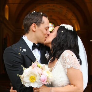 Exclusif - Mariage religieux en l'église de Villanova d' Alizée et Grégoire Lyonnet - Villanova le 18 juin 2016 © Olivier Huitel - Olivier Sanchez / Bestimage - Crystal