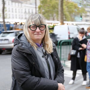 Exclusif - Christine Bravo quitte les studios de RTL à Neuilly-sur-Seine, le 23 octobre 2020. 
