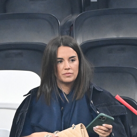 Erika Choperena ( femme de Antoine Griezmann) au match de football de quart de finale opposant la France à l’Angleterre lors de la coupe du Monde (FIFA 2022) au stade Al Bayt à Al Khor au Qatar, le 10 décembre 2022. La France a gagné 2-1. © Philippe Perusseau/Bestimage