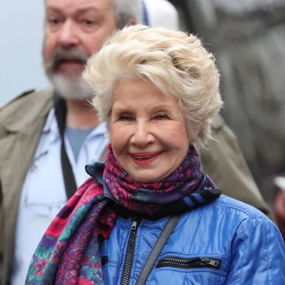 Danièle Gilbert - Arrivées aux obsèques de Michou en l'église Saint-Jean de Montmartre à Paris. Le 31 janvier 2020  