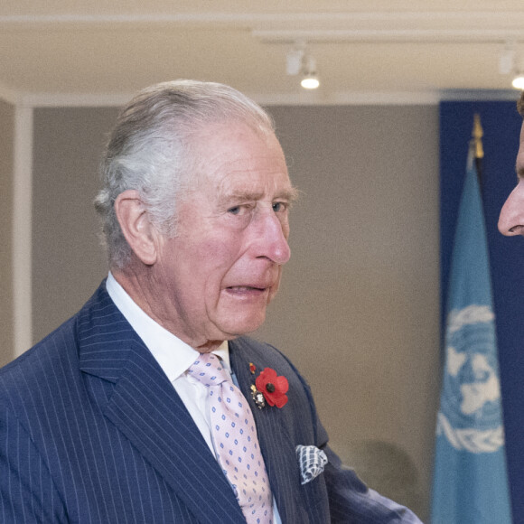 Rencontre bilatérale entre le président français Emmanuel Macron et le prince Charles, prince de Galles, lors de la Cop26 à Glasgow (1er - 12 novembre 2021). Le 1er novembre 2021. 