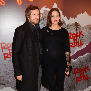 Guillaume Canet et sa compagne Marion Cotillard enceinte - Avant-première du film "Rock'n Roll" au Pathé Beaugrenelle à Paris le 13 février 2017. © Coadic Guirec / Bestimage 