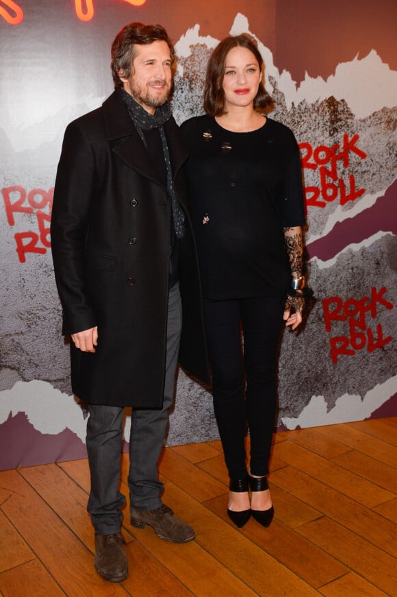 Guillaume Canet et sa compagne Marion Cotillard enceinte - Avant-première du film "Rock'n Roll" au Pathé Beaugrenelle à Paris le 13 février 2017. © Coadic Guirec / Bestimage 