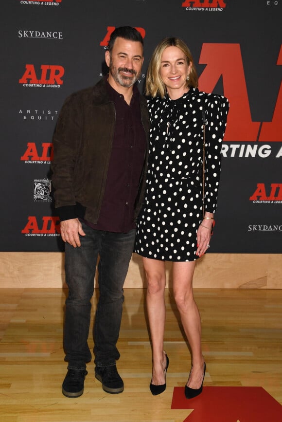 Jimmy Kimmel et Molly McNeamey - Première du film "AIR" à Los Angeles, le 27 mars 2023.