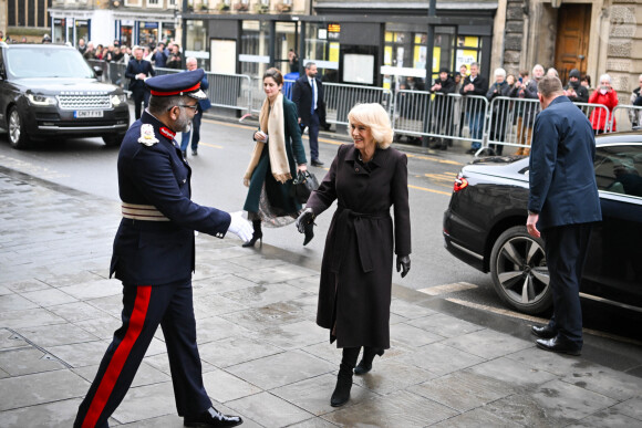 Camilla Parker Bowles, reine consort d'Angleterre, assiste à une réception pour l'inauguration de la Royal Osteoporosis Society à Bath, le 25 janvier 2023. 