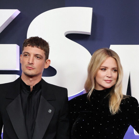 Virginie Efira et son compagnon Niels Schneider au photocall de la 48e cérémonie des César à l'Olympia à Paris le 24 février 2023. © Dominique Jacovides / Olivier Borde / Bestimage