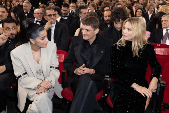 Leïla Bekhti, Niels Schneider et Virginie Efira - 48e cérémonie des César à l'Olympia à Paris le 24 février 2023. © Olivier Borde / Dominique Jacovides / Bestimage