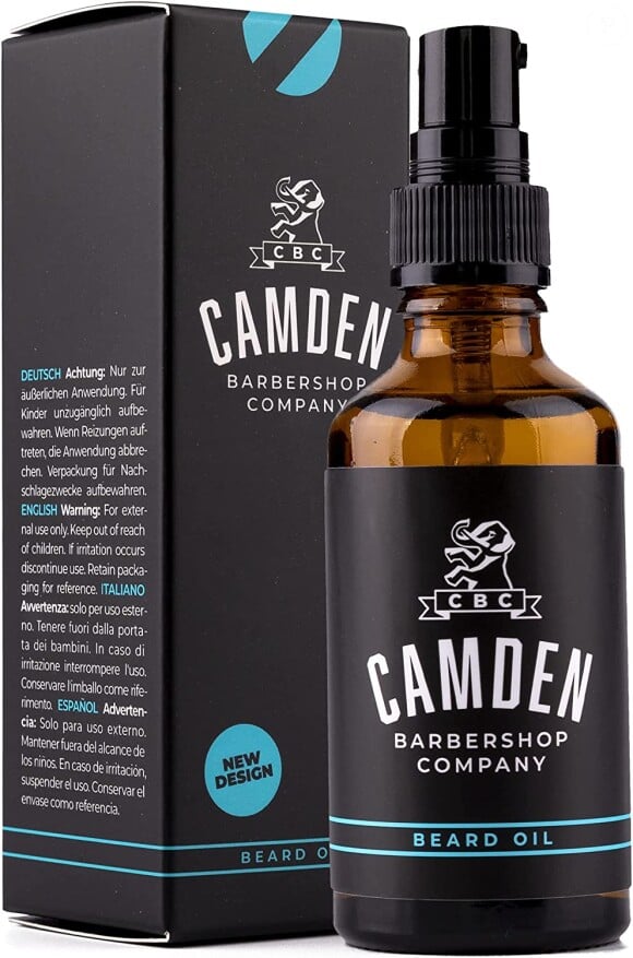 Votre barbe va retrouver toute sa vitalité en un rien de temps avec cette huile à barbe Originale de Camden Barbershop Company