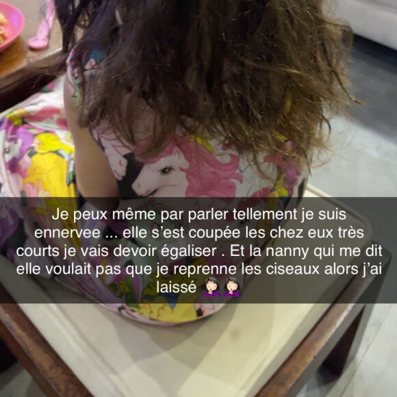 Luna s'est en effet coupée les cheveux toute seule