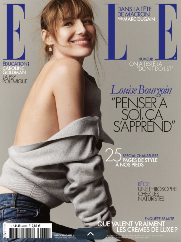 Louise Bourgoin fait la couverture du nouveau numéro du magazine "ELLE" paru le 6 avril 2023