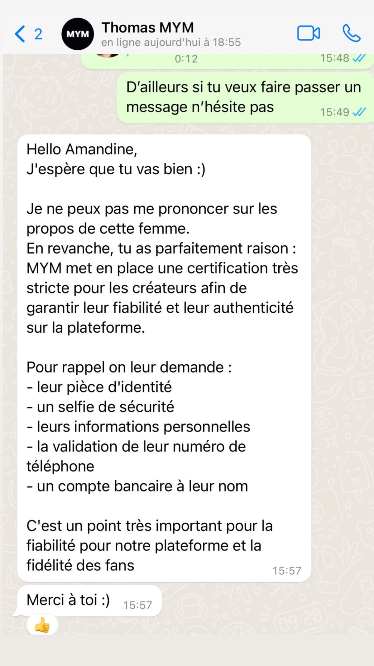 Photo : Amandine Pellissard lui a donc répondu, en dévoilant notamment le  message dun dirigeant - Purepeople