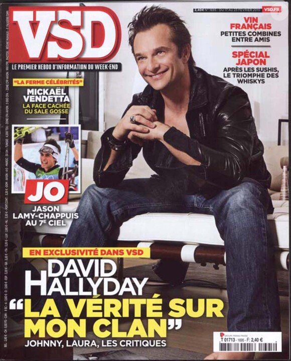 David Hallyday en couverture de VSD, 17 février 2010 !