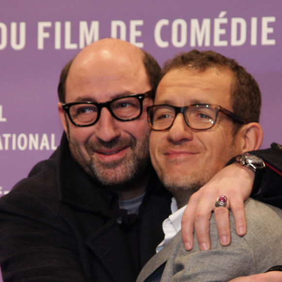 Kad Merad et Dany Boon - Photocall lors du 17eme Festival International du film de comedie en Isere a l'Alpe d'Huez le 15 janvier 2014.