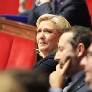 Marine Le Pen - Examen des motions de censure à l'Assemblée Nationale contre le projet de réforme des retraites le 20 mars 2023. © Jonathan Rebboah / Panoramic / Bestimage