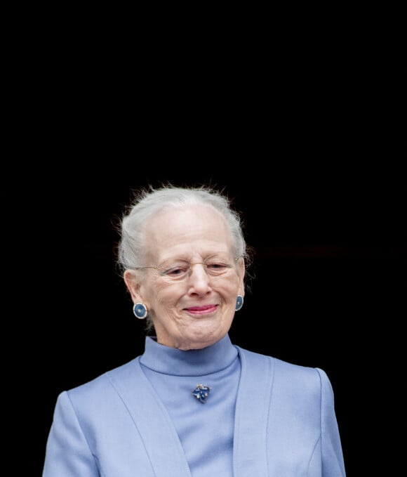Des retrouvailles qui ont ravi la reine ! 
La famille royale du Danemark lors de la célébration du 83ème anniversaire de la reine Margrethe au balcon du palais d'Amalienborg à Copenhague, Danemark, 16 avril 2023. 