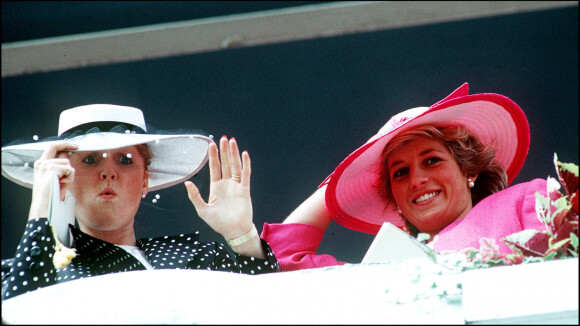 Princesse Diana et Sarah Ferguson - Epsom Derby.