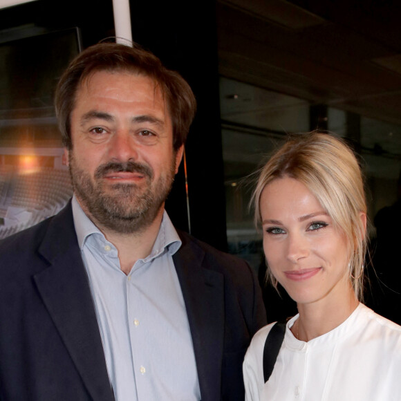 Enrique Martinez (Président de la FNAC) et Marion Rousse au déjeuner de France Télévision (jour 13) lors des Internationaux de France de Tennis de Roland Garros 2022 à Paris, France, le 3 Juin 2022. © Bertrand Rindoff/Bestimage